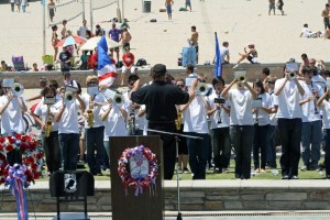 Huntington Beach High School Band at Memorial Day Ceremony