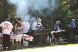 Rotary Club of Huntington Beach Cooking at A Leg Up Rescue in Huntington Beach