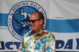 Peter "PT" Townend at the Surfing Walk of Fame in Huntington Beach